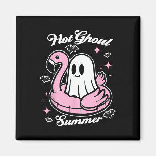 Aimant Flamant rose d'été de Hot Ghoul Ghost Summerween