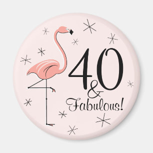 Aimant Flamant rose Pink 40 et Fabulous!aimant