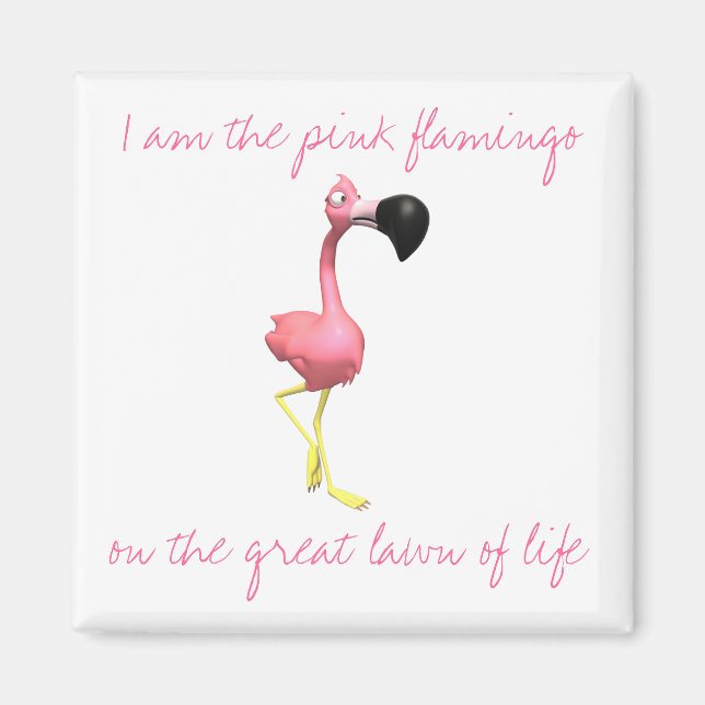 Aimant Flamant rose rose (Devant)