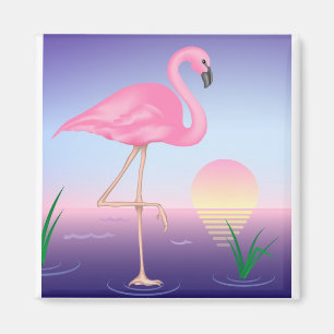 Aimant Flamant rose rose
