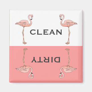 Aimant Flamant rose rose classique Lave-vaisselle propre