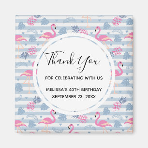 Aimant Flamant rose Whimsical et ananas Motif Favoriser