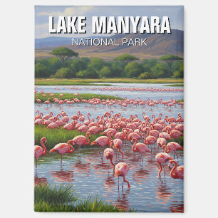 Aimant Flamants roses du Parc National du Lac Manyara en 