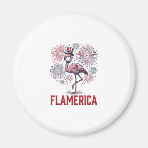 Aimant Flamérica Flamant Patriotique Vintage Conception d