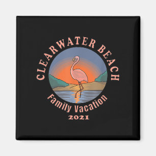 Aimant Flamingo Clearwater Beach Flamingo Vacation 2021