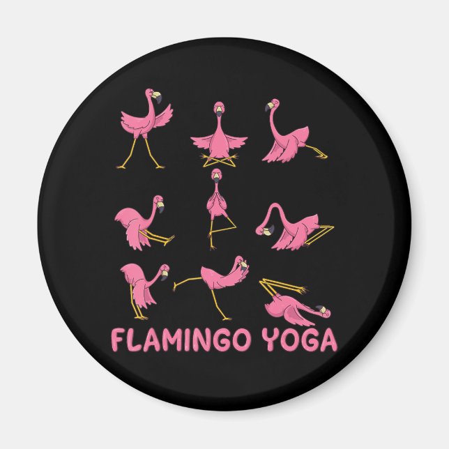 Aimant Flamingo Méditation par position du yoga flamingo (Devant)
