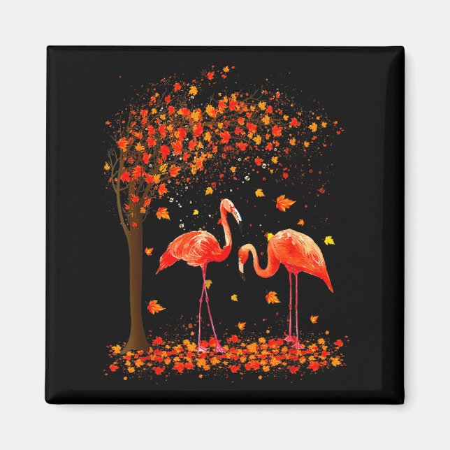 Aimant Flamingo Thanksgiving Halloween It's Fall Y'all Au (Devant)