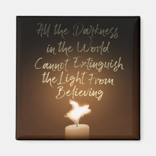 Aimant flamme de bougie de cochon volant