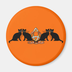 Aimant Flamme Triquetra de Pentgagram de chats