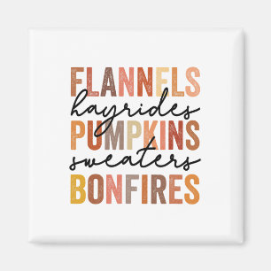 Aimant Flannels Hayrides Citrouille Sweaters Vintages Bon