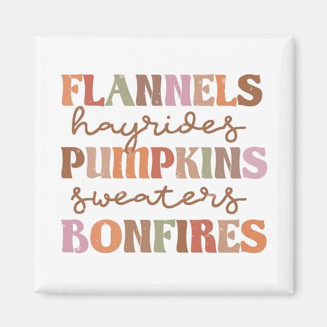 Aimant Flannings Bonfires Citrouille (Devant)