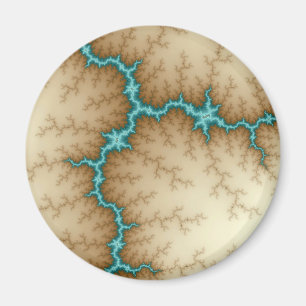 Aimant Flash bleu - Fractal