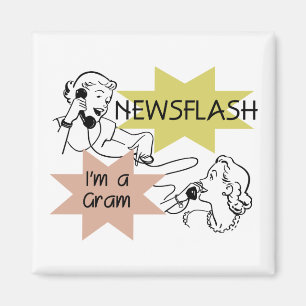 Aimant Flash d'information je suis T-shirts et cadeaux