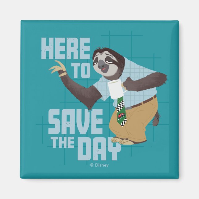 Aimant Flash Slothmore - Here to Save the Day (Devant)