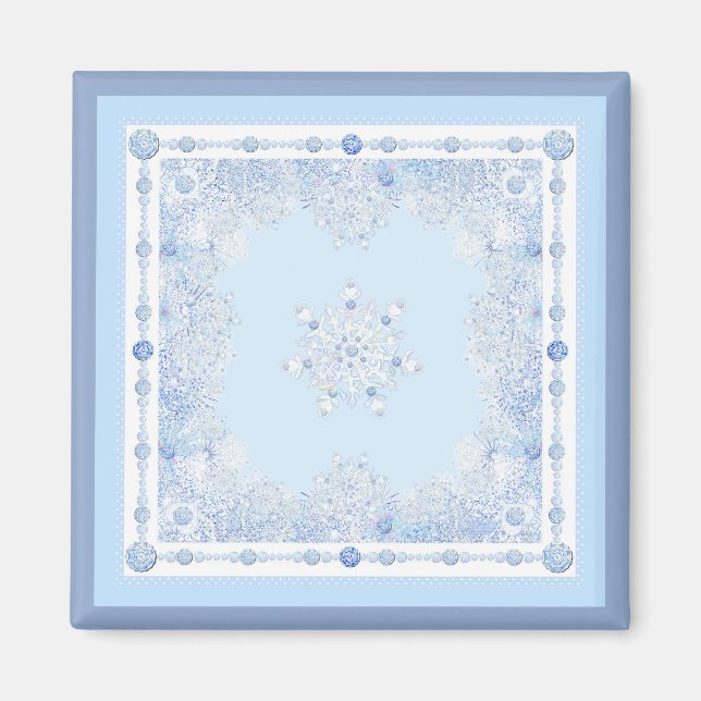 Aimant Flèche de neige bleu glace (Devant)