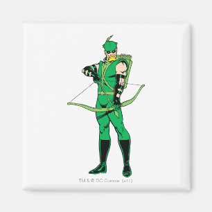 Aimant Flèche verte debout avec flèche