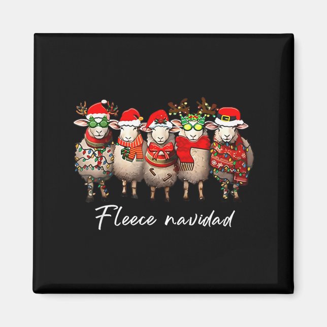 Aimant Fleece Navidad Christmas Spanish Sheep Santa Sheep (Devant)