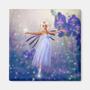 Aimant Fleur bleue