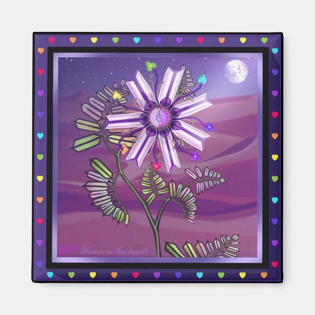 Aimant Fleur dans l'aimant du désert (Devant)