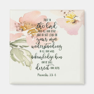 Aimant Fleur de confiance dans le Seigneur