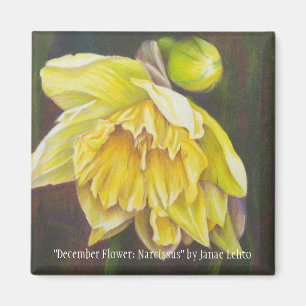 Aimant "Fleur de décembre : Narcisse" par Janae Lehto
