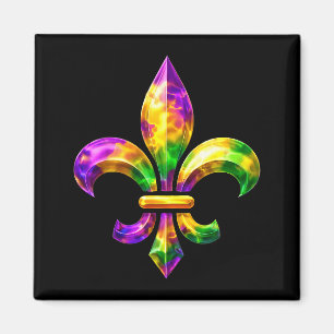 Aimant Fleur De Lis Mardi Gras 2026 Symbole Louisiane Nou