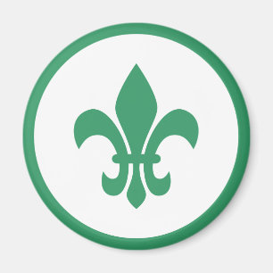 Aimant Fleur de Lis verte