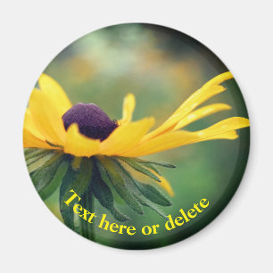 Aimant Fleur de Marguerite à œil noir doux personnalisée