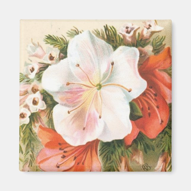 Aimant Fleur de Noël joyeuse (Devant)