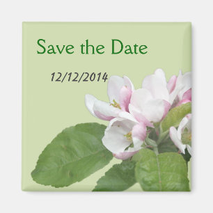 Aimant fleur de pomme enregistrer la date