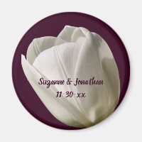 Fleur de tulipe blanche Mariage personnalisé