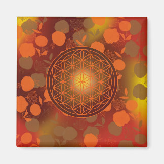 Aimant fleur de vie, chakra, zen, géométrique sacrée,