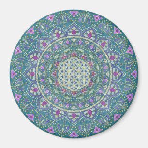 Aimant Fleur De Vie - Mandala India Style 1