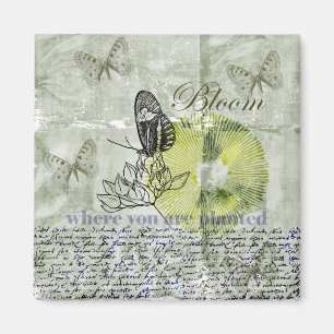 Aimant Fleur inspirée de papillon