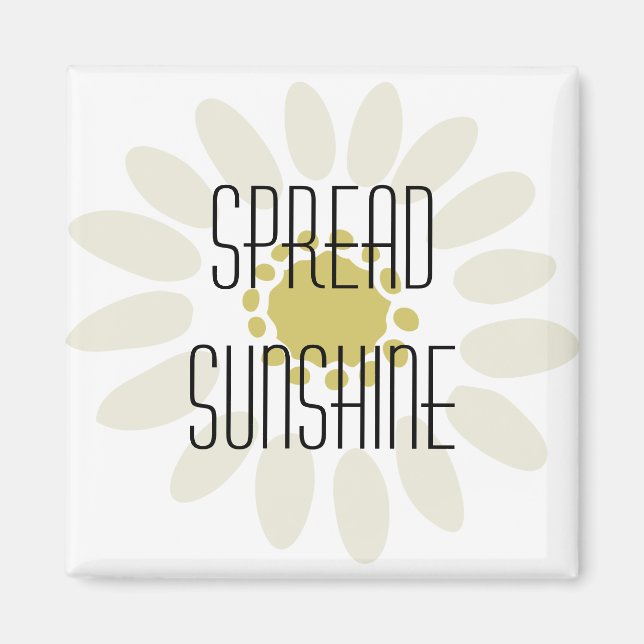 Aimant Fleur Jaune Sunshine (Devant)