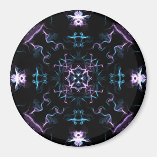 Aimant Fleur Mandala violette et bleue