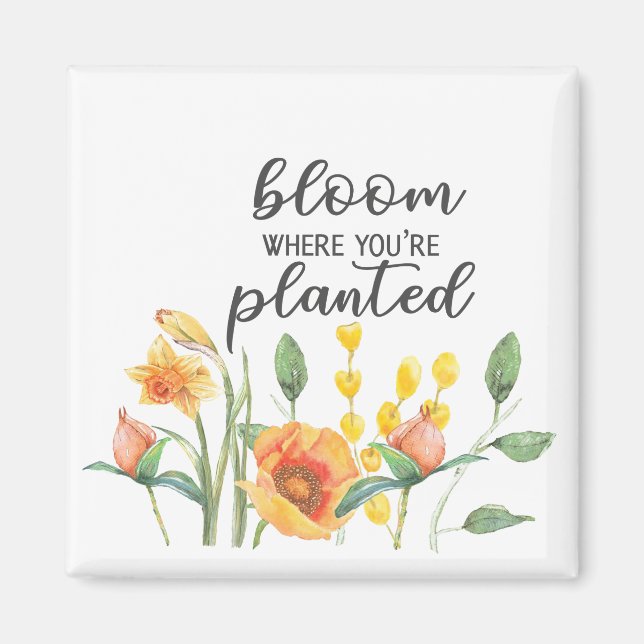 Aimant Fleur où vous avez planté de l'aimant (Devant)