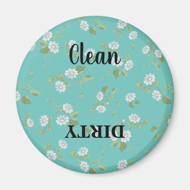 Aimant Fleur propre salé blanc salé Maiseuses Turquoise L (Devant)