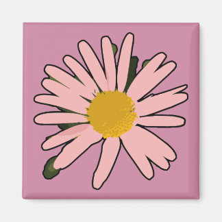 Aimant Fleur rose