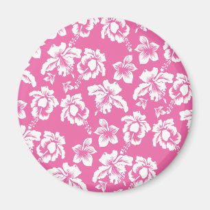 Aimant Fleur rose hawaïenne