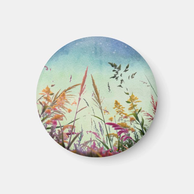 Aimant Fleur sauvage Et Étoiles (Devant)