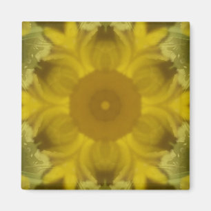 Aimant Fleur soleil éclate dorée