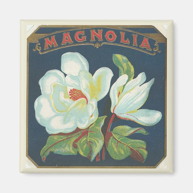 Aimant Fleur vintage de Magnolia (Devant)