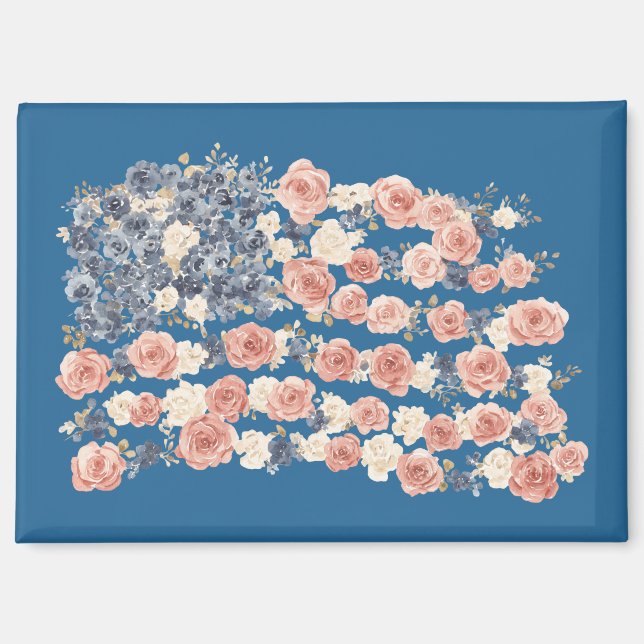 Aimant Fleurs Bleu Blanc Rouge (Recto)