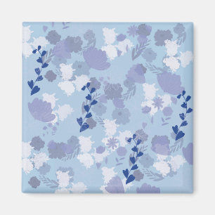 Aimant Fleurs Bleues