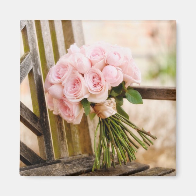 Aimant Fleurs | Bouquet rose (Devant)
