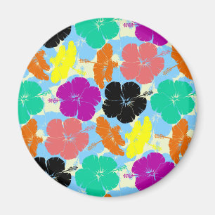 Aimant Fleurs colorées design motif
