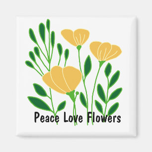 Aimant Fleurs d'amour de paix
