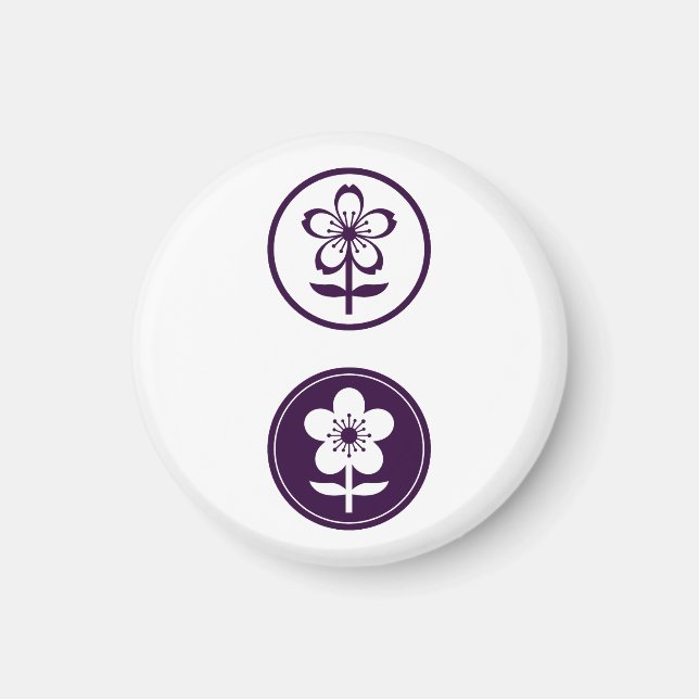 Aimant fleurs de cerisier et de pomme (Devant)