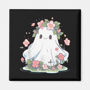 Aimant Fleurs de fantôme d'Halloween Femmes Filles Hallow